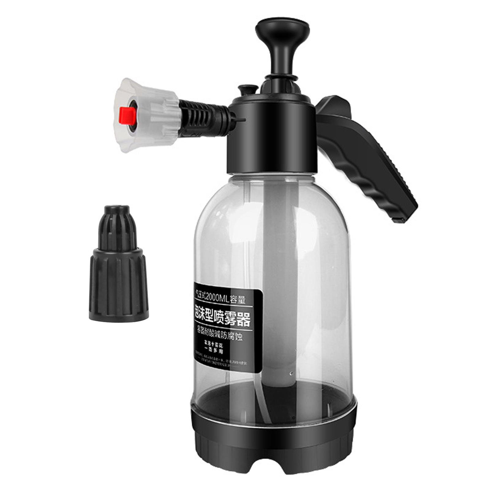 car wash Foam Pressure Sprayer 2L Multipurpose Water Spray Bottle Auto  Cleaning Equipment for Indoor clear